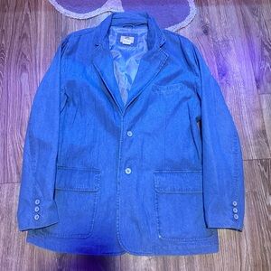 Blue denim blazer